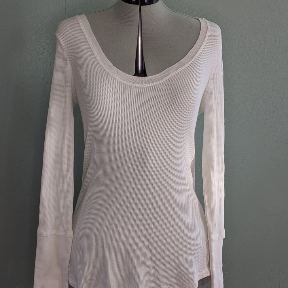 Long Sleeve Textured Knit Top Size Medium